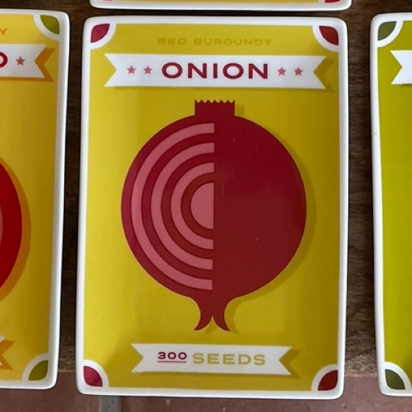 CRATE & BARREL 6 Small Plates for Gourmet Dishes Vegetables Fruits Picture Nice! - Picture 7 of 11